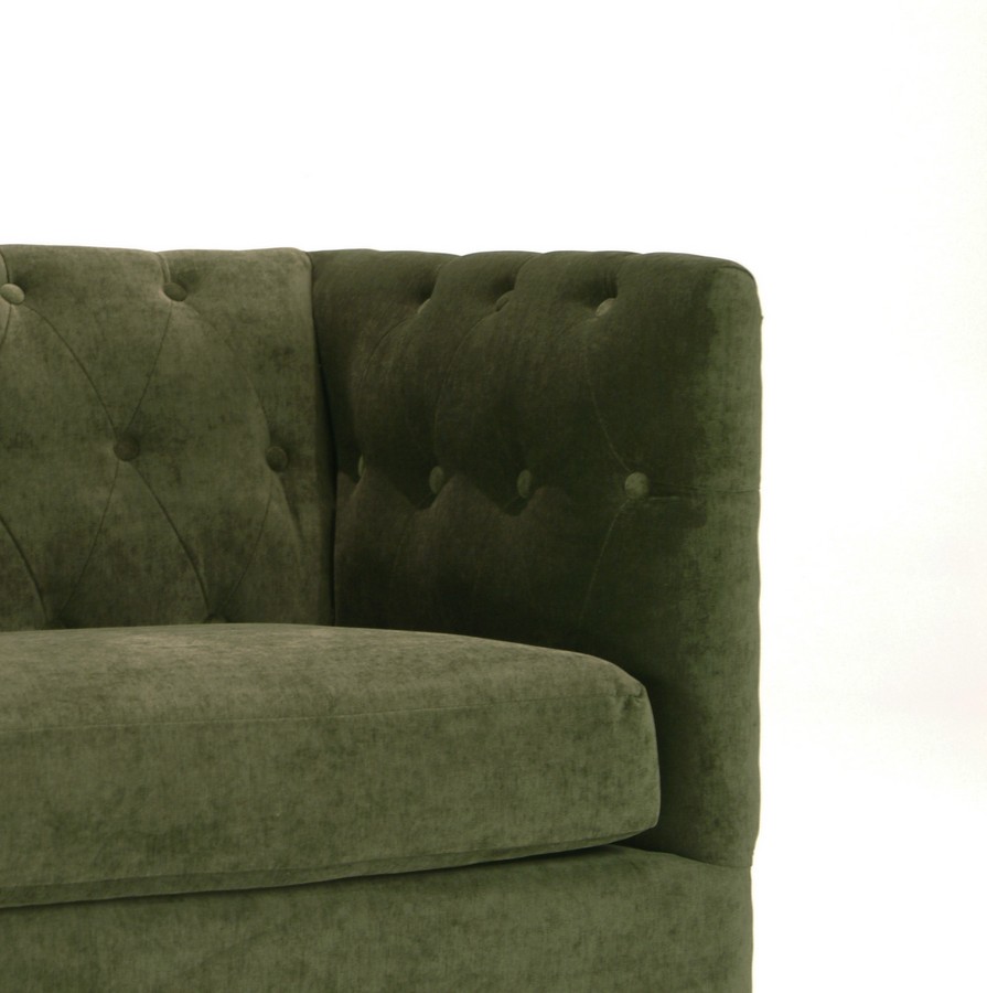 Armen Living Melrose Chair Green Chenille