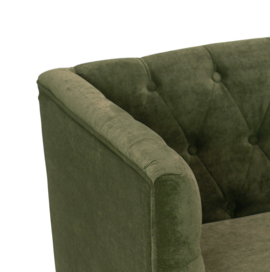 Armen Living Melrose Chair Green Chenille