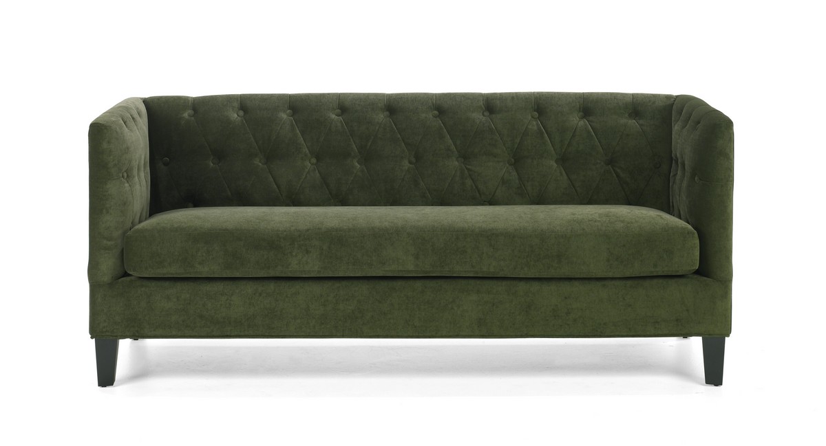 Armen Living Melrose Sofa Green Chenille