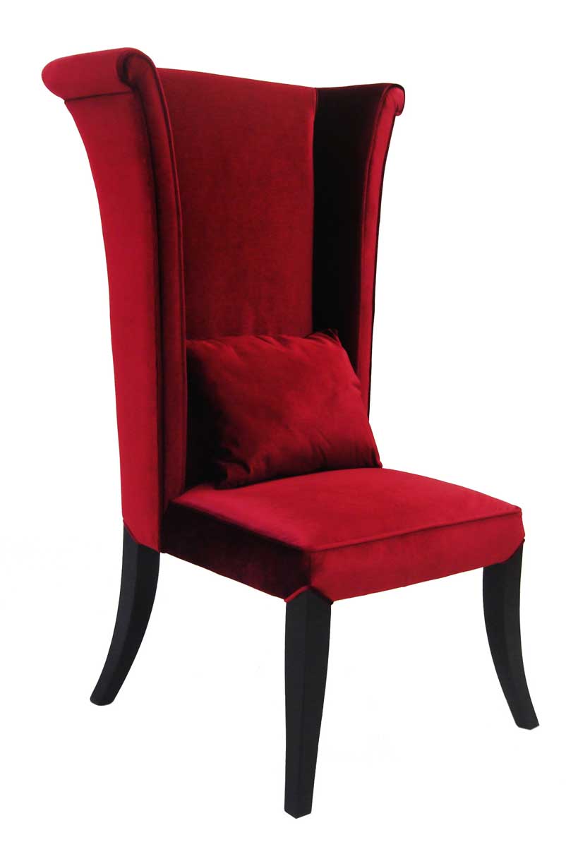 Armen Living Mad Hatter Dining Chair - Red