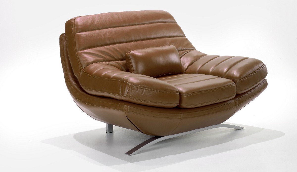 Armen Living Riviera Chair Whiskey Leather