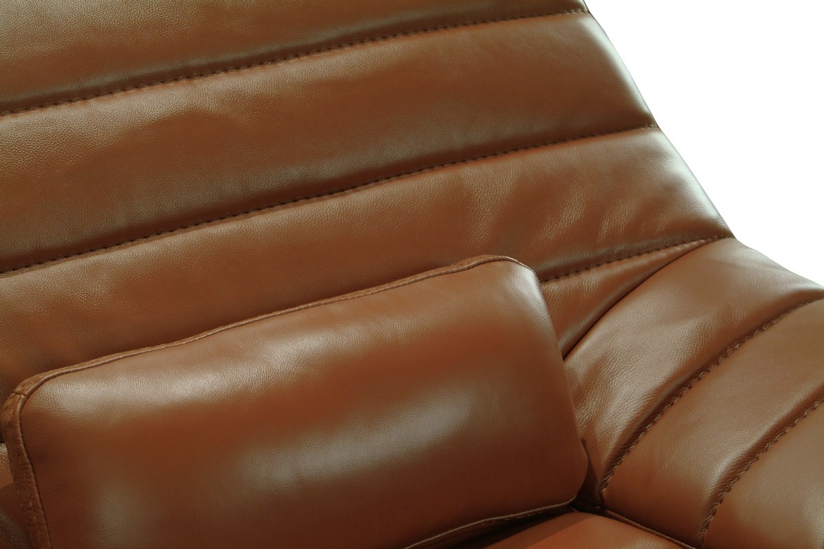 Armen Living Riviera Chair Whiskey Leather