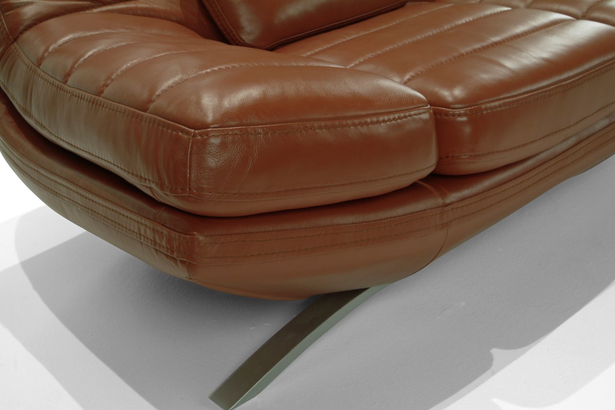 Armen Living Riviera Chair Whiskey Leather