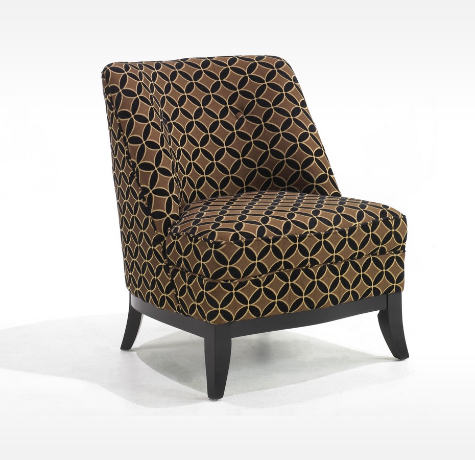 Armen Living Jester Armless Java Chocolate Fabric Club Chair Armen Living Jester Armless Java Chocolate Fabric Club Chair