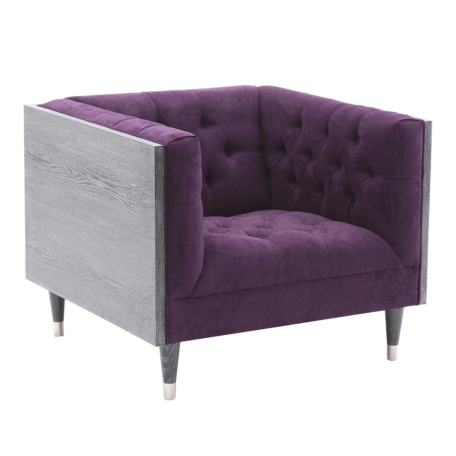Armen Living Bellagio Chair - Purple Fabric