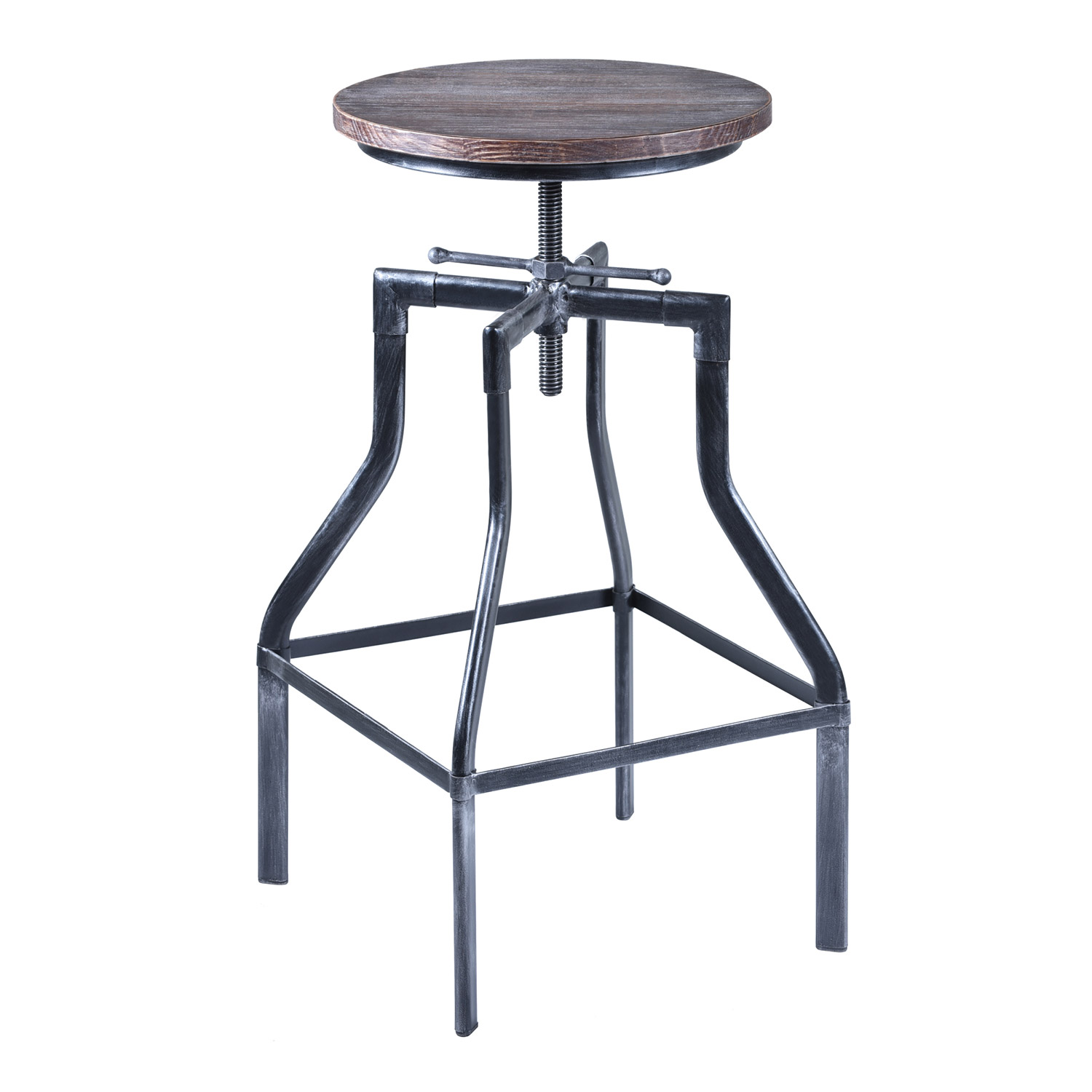 Armen Living Concord Adjustable Bar Stool - Grey