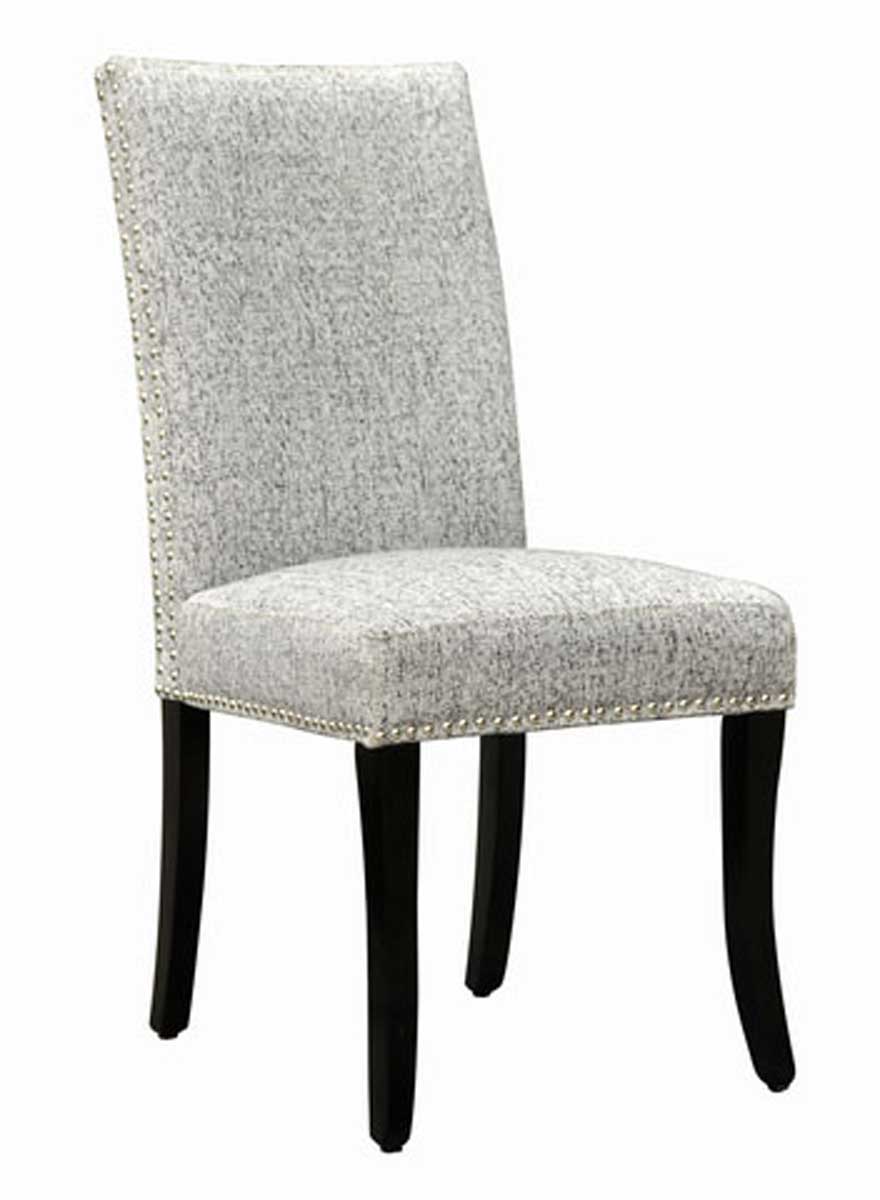 Armen Living Accent Nail Side Chair - Ash Fabric