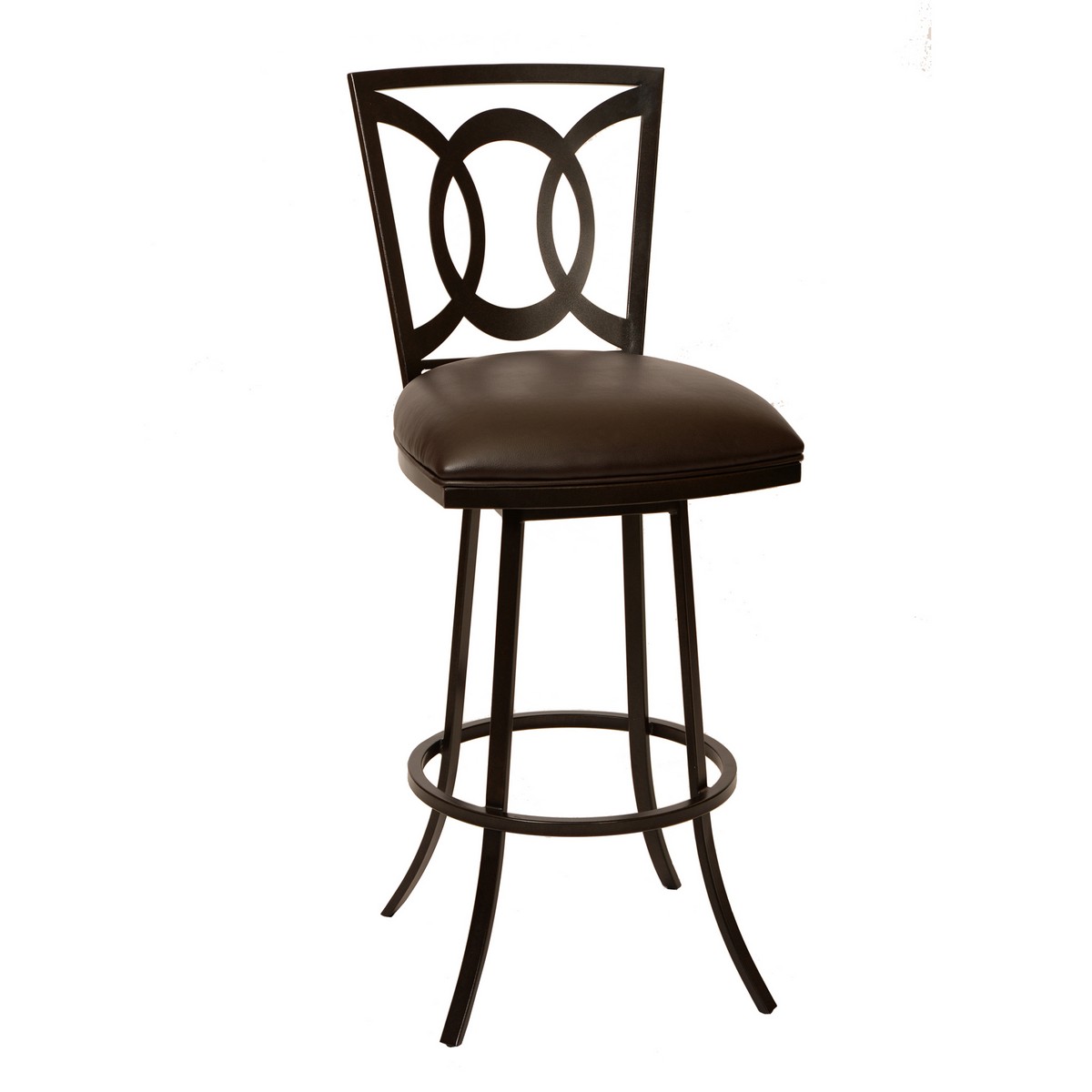 Armen Living Drake 26-inch Transitional Barstool In Coffee and Auburn Bay Metal