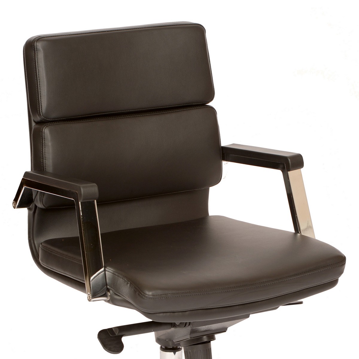 Armen Living Fabian Modern Office Chair In Black and Chrome