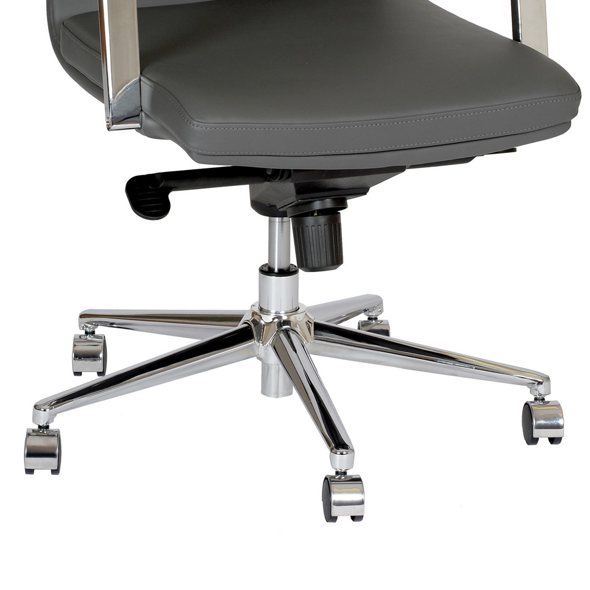 Armen Living Fabian Modern Office Chair In Gray and Chrome