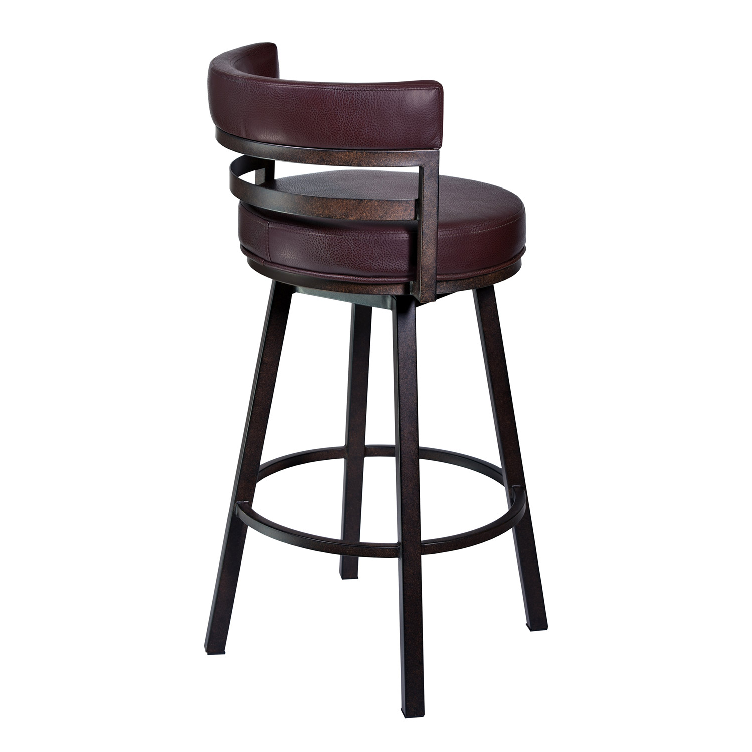 Armen Living Madrid 30-inch Bar Stool - Brown Leatherette