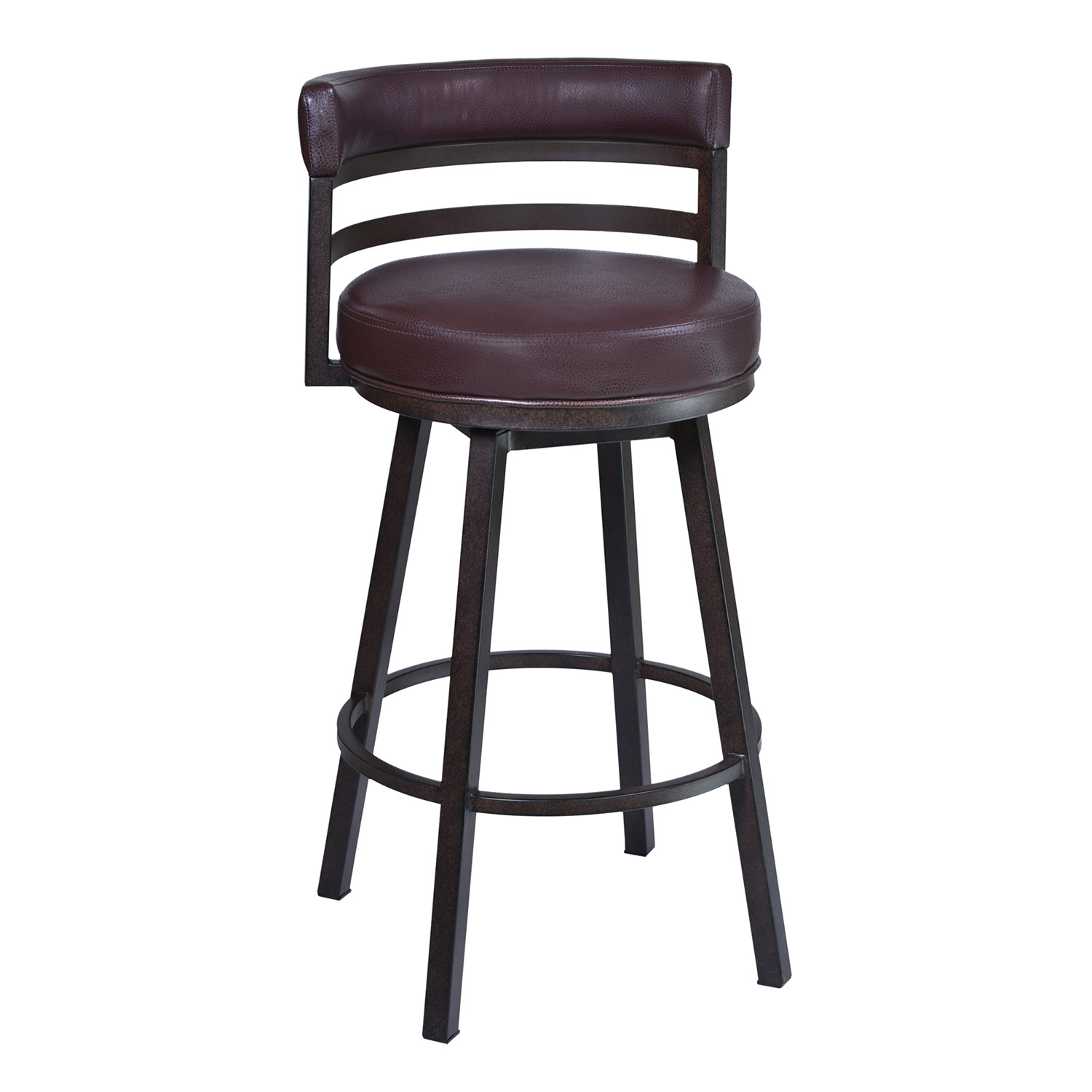 Armen Living Madrid 30-inch Bar Stool - Brown Leatherette