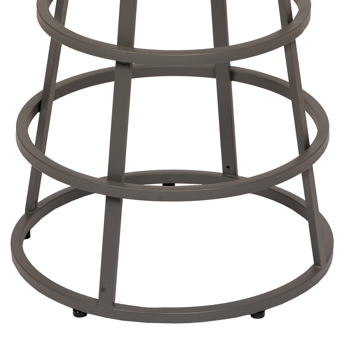 Armen Living Ringo 30-inch Backless Gray Metal Barstool in Gray Leatherette