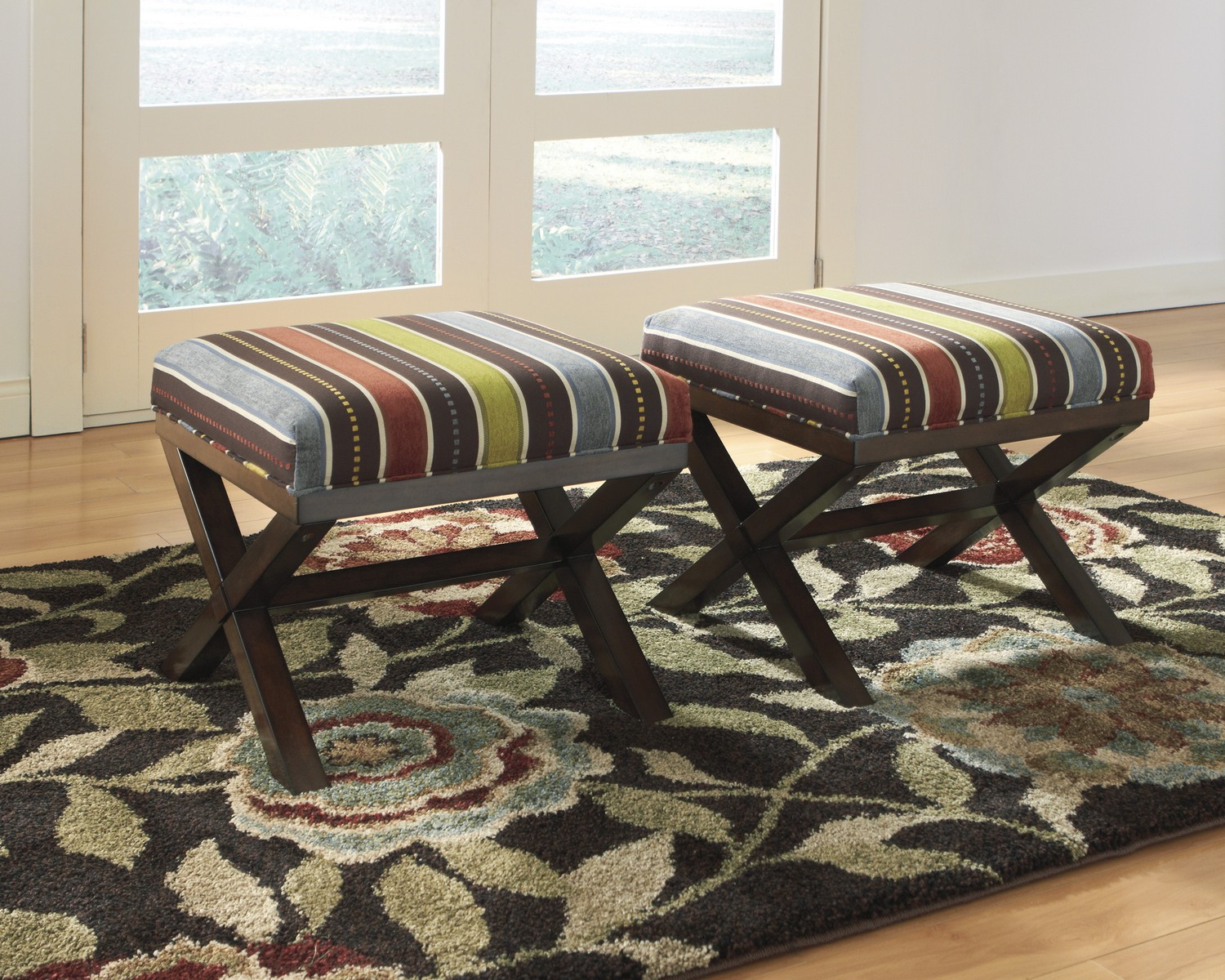 Ashley Ballari Accent Ottoman - Garden Ashley Ballari Accent Ottoman - Garden