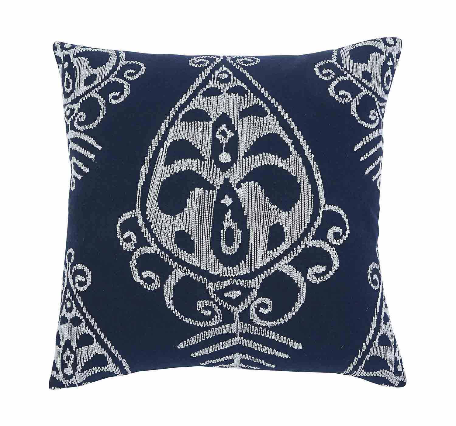 Ashley Embroidered Pillow Cover - Set of 4 - Navy