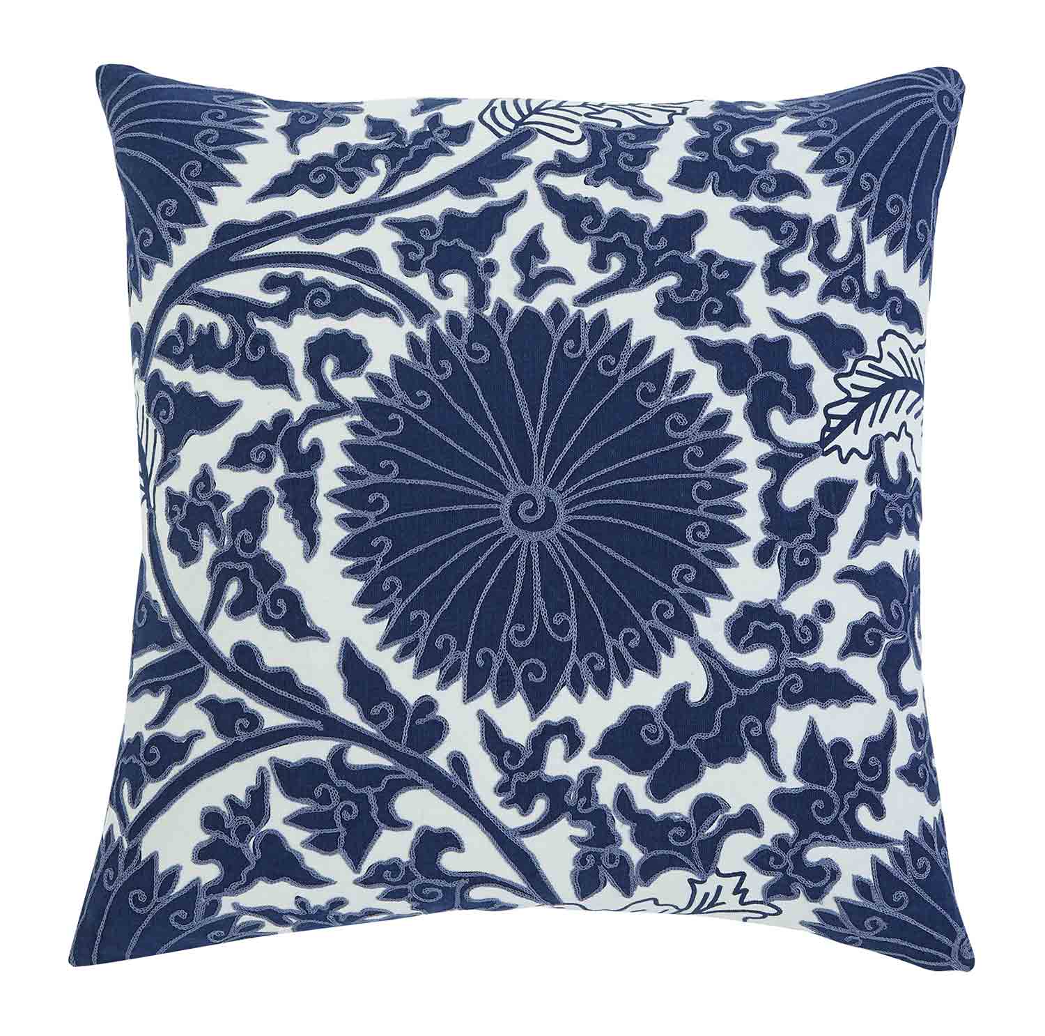 Ashley Medallion Pillow Cover - Set of 4 - Navy