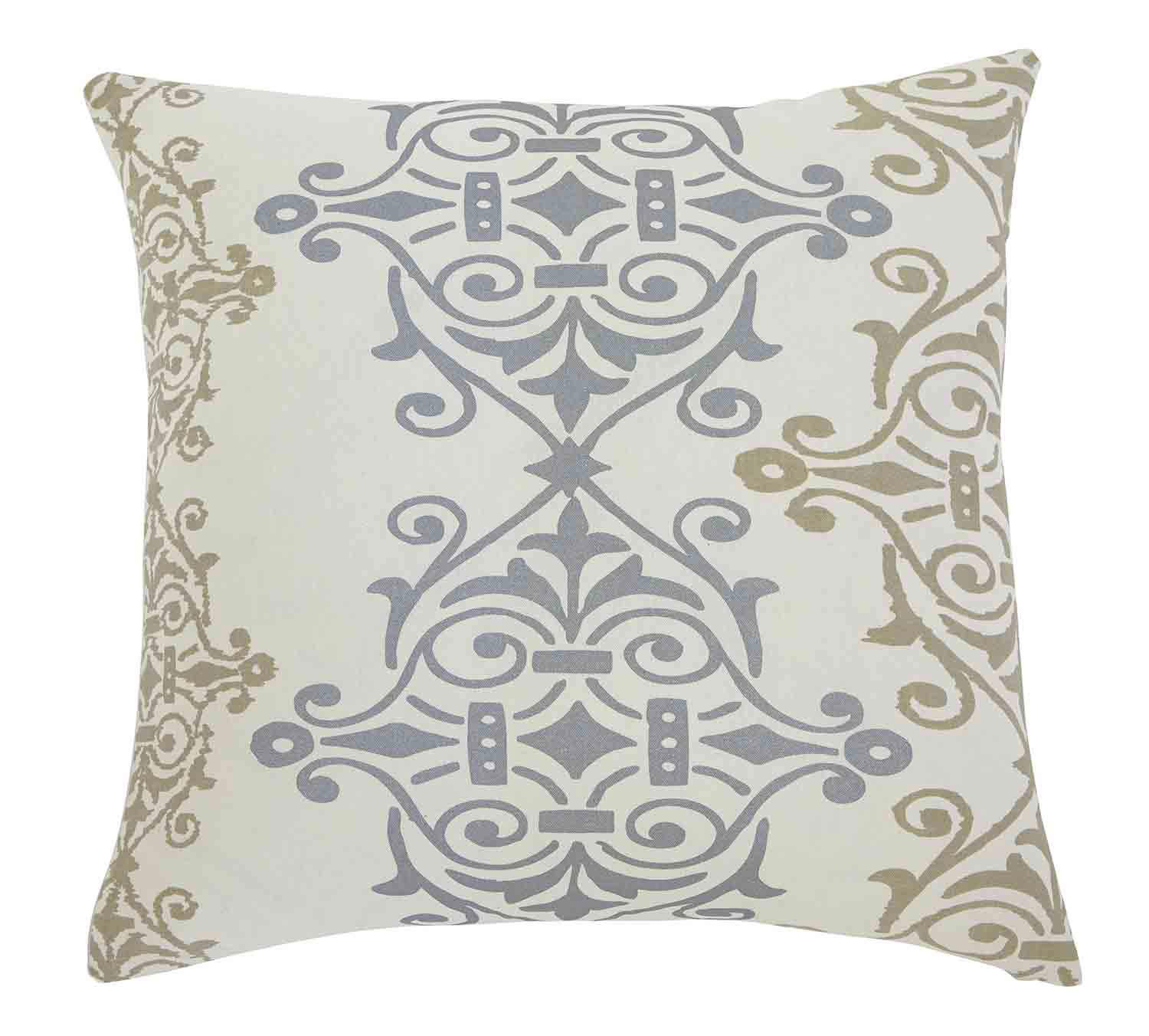 Ashley Scroll Pillow Cover - Set of 4 - Gray/Brown