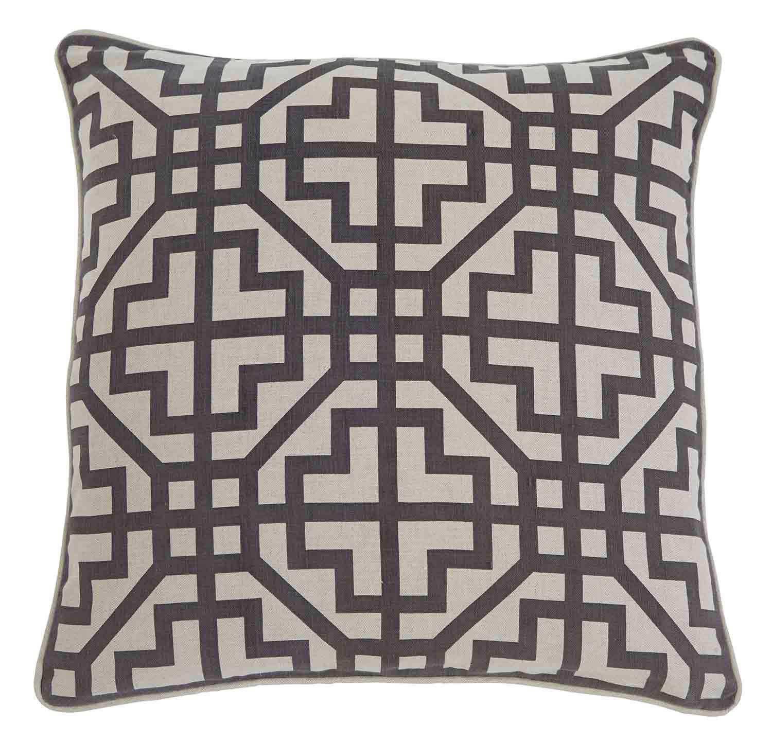 Ashley Geometric Pillow Cover - Charcoal