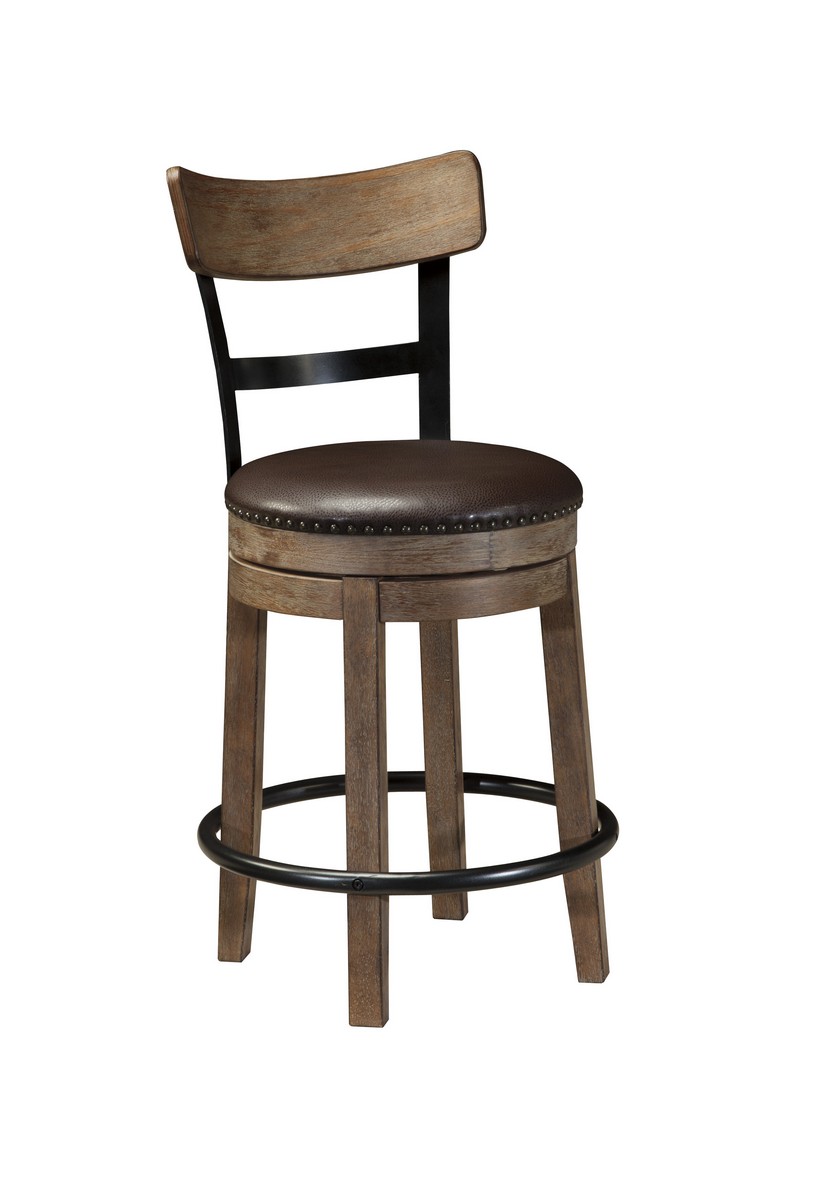 Ashley Pinnadel Upholstered Swivel Counter Stool Ashley Pinnadel Upholstered Swivel Counter Stool