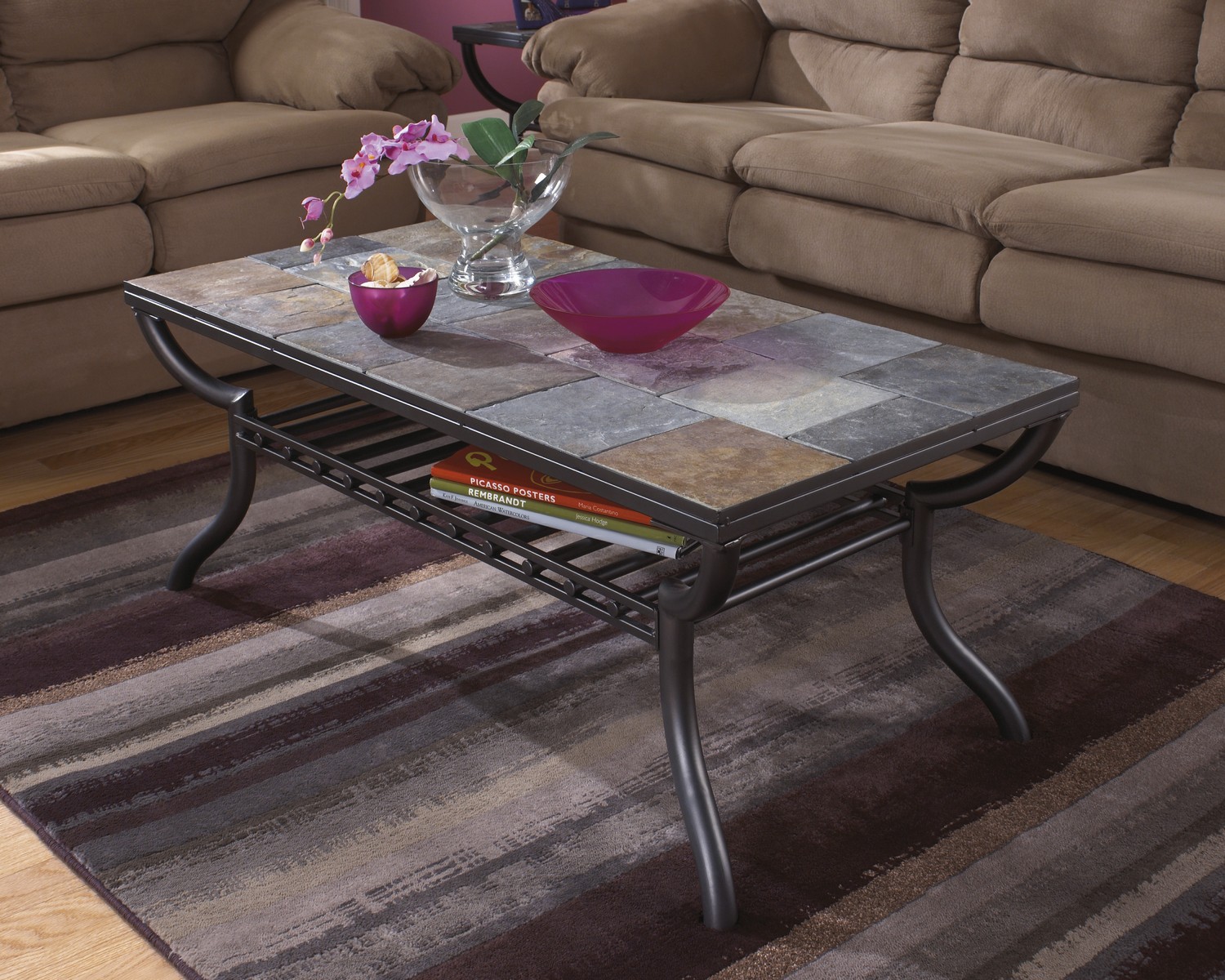 Ashley Antigo Rectangular Cocktail Table