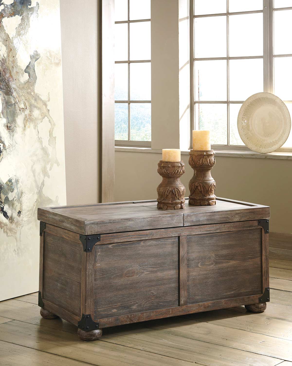 Ashley Rustic Accents Storage Cocktail Table