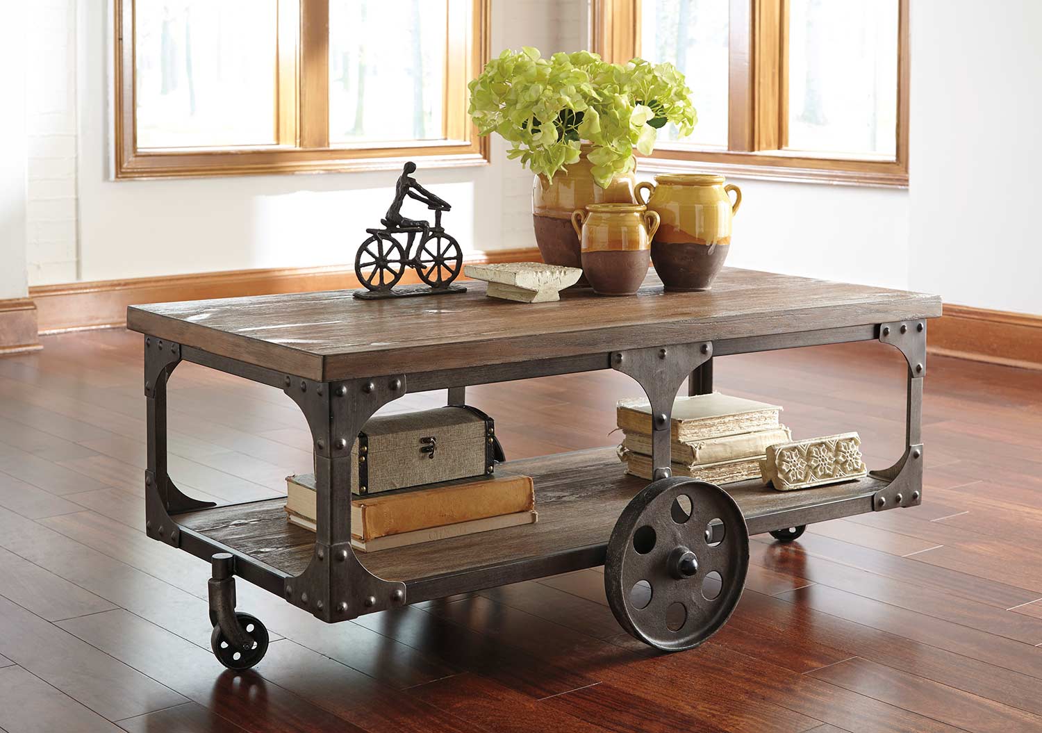 Ashley Rustic Accents Rectangular Cocktail Table