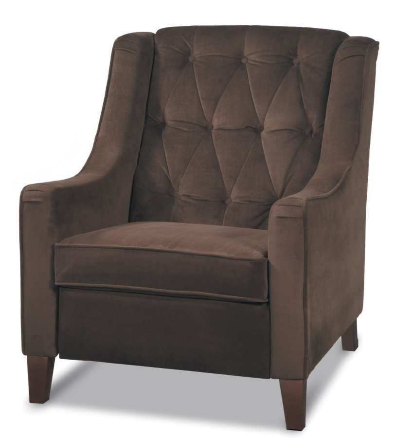 Avenue Six Curves Tufted Chair - Chocolate Velvet