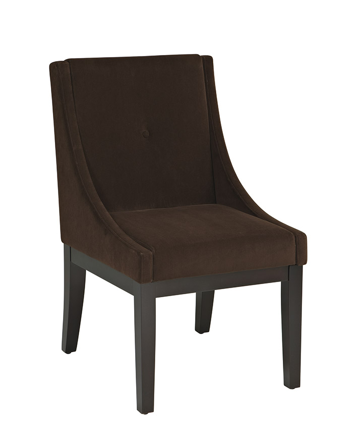 Avenue Six Curves Willow Chair - Brushed Chocolate