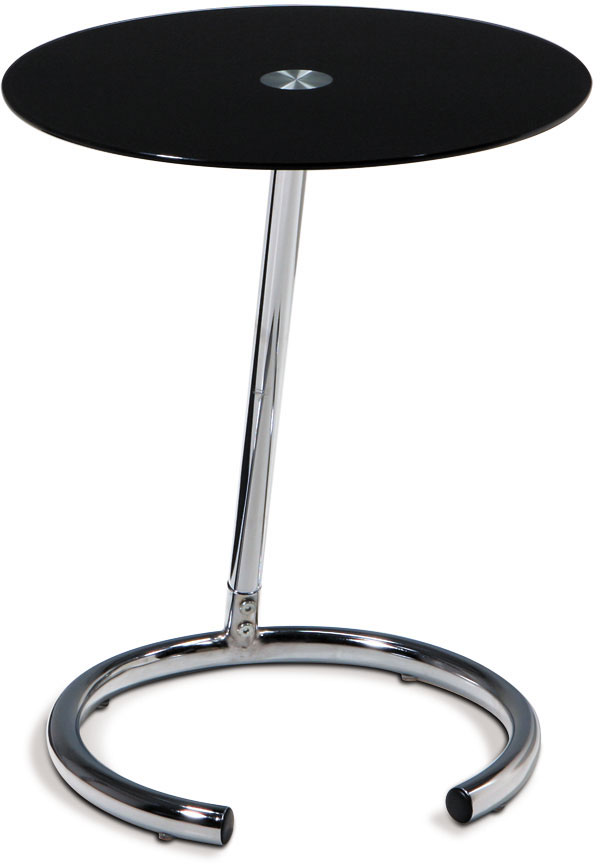 Avenue Six Yield Telephone Table - Black Glass