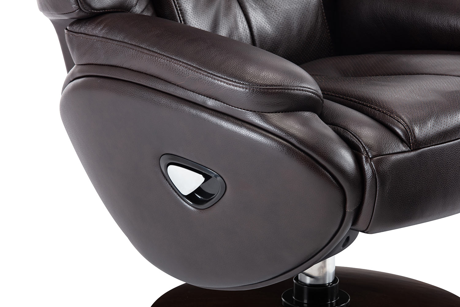 Barcalounger Marjon Pedestal Recliner Chair and Ottoman - Janie Chocolate/Leather match