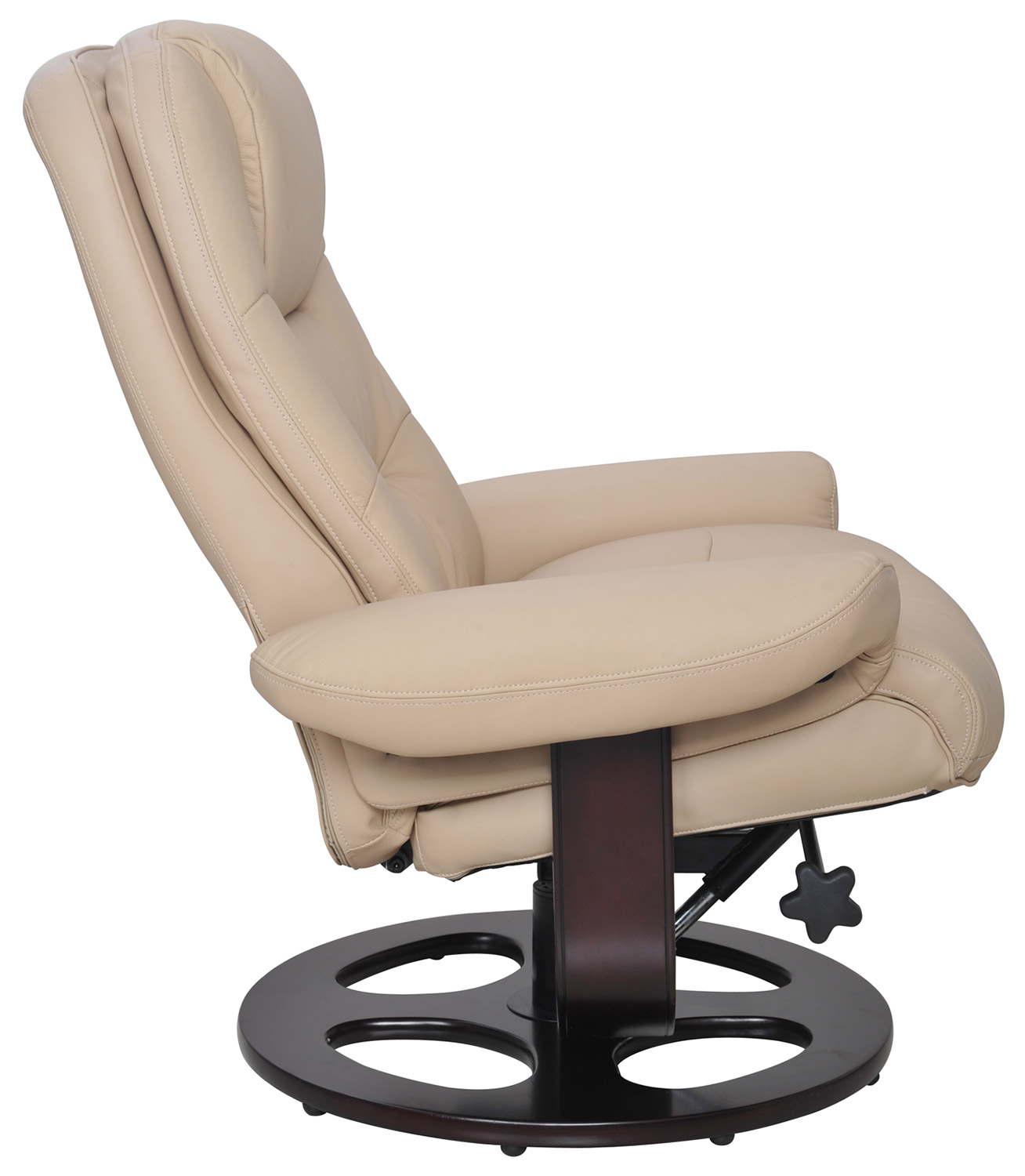 Barcalounger Jacque Pedestal Recliner Chair and Ottoman Hilton Ivory