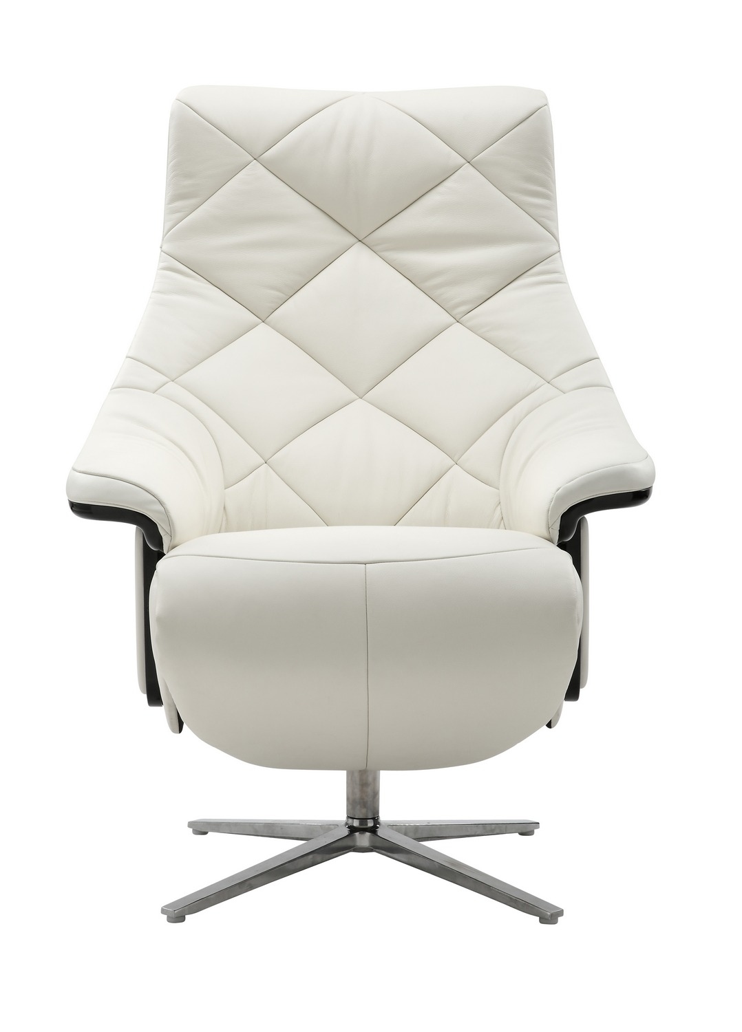 Barcalounger Luna Power Pedestal Recliner Chair - Capri White/Leather Match