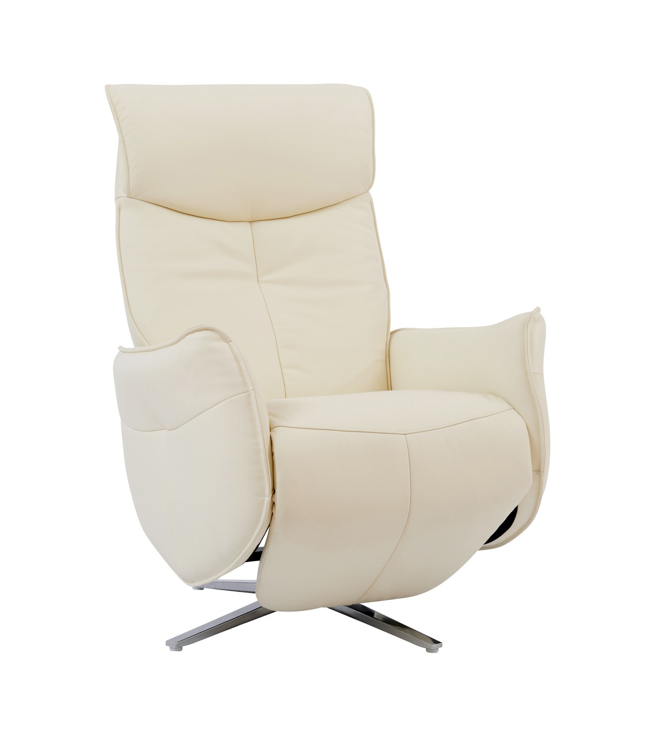 Barcalounger Ardon Power Pedestal Recliner Chair - Capri White/Leather Match