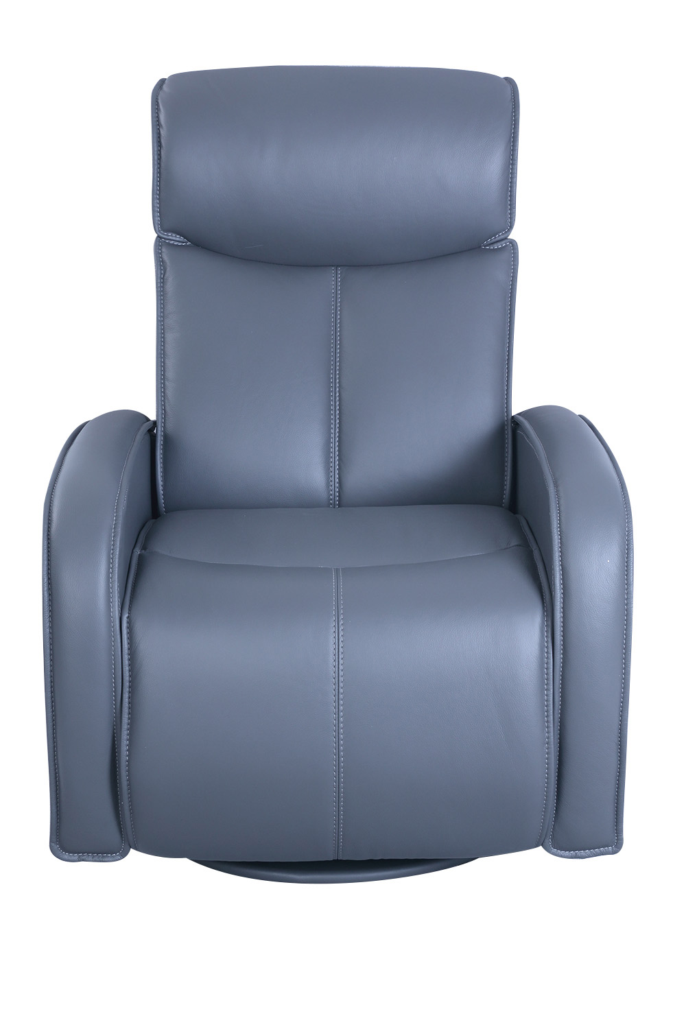 Barcalounger Nico Swivel Glider Power Recliner Chair with Power Head Rest - Marlene Gray/Leather Match