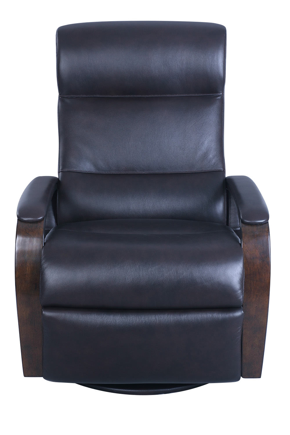 Barcalounger Carlos Swivel Glider Power Recliner Chair with Power Head Rest - Dobson Chocolate/Leather Match