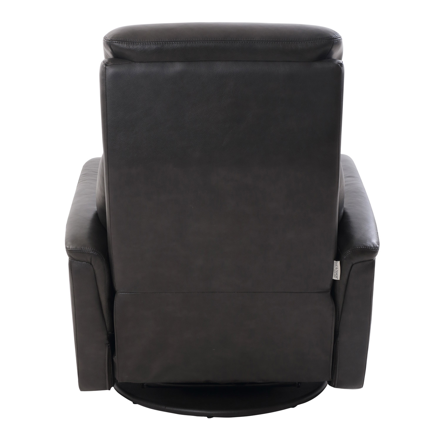 Barcalounger Powell Swivel Glider Recliner Chair with Power Head Rest - Chelsea Graphite/Leather Match