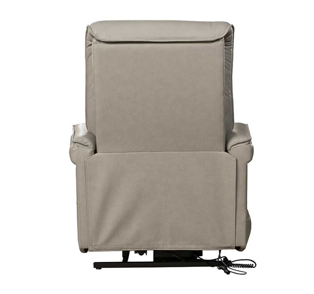 Barcalounger Luka Lift Chair Recliner with Power Head Rest - Venzia Cream/Leather Match