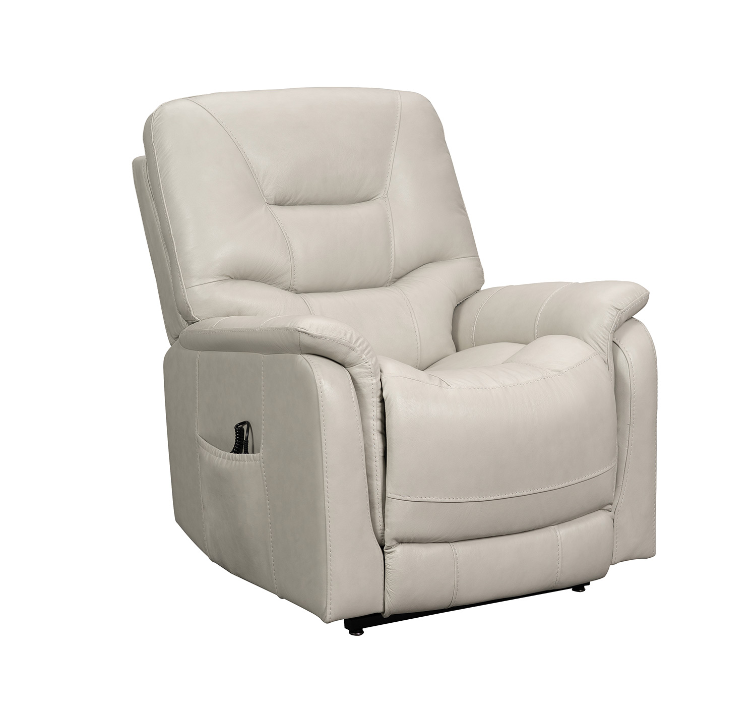 Barcalounger Lorence Lift Chair Recliner with Power Head Rest - Venzia Cream/Leather Match