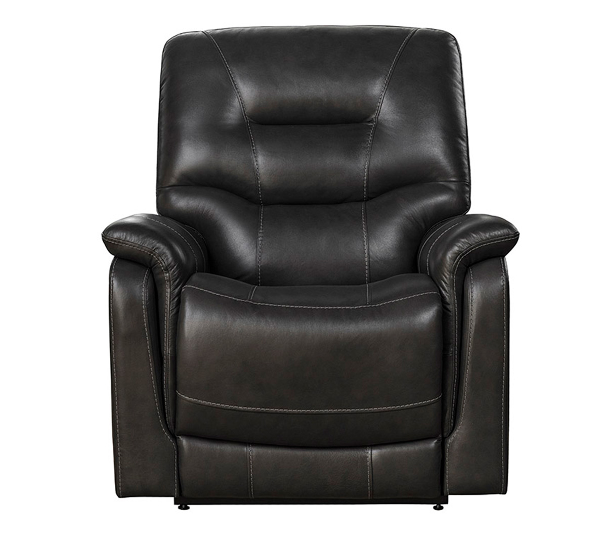 Barcalounger Lorence Lift Chair Recliner with Power Head Rest - Venzia Grey/Leather Match