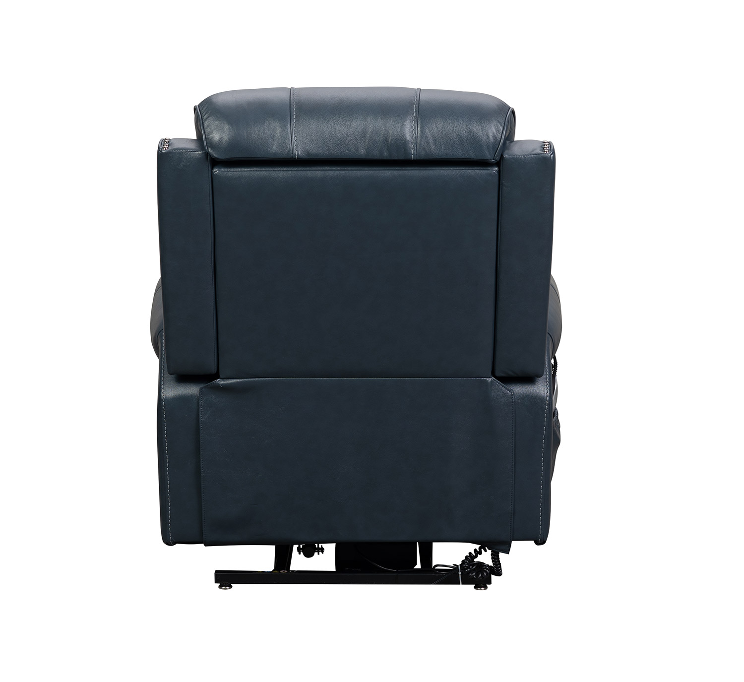 Barcalounger Langston Lift Chair Recliner with Power Head Rest and Lumbar - Venzia Blue/Leather Match