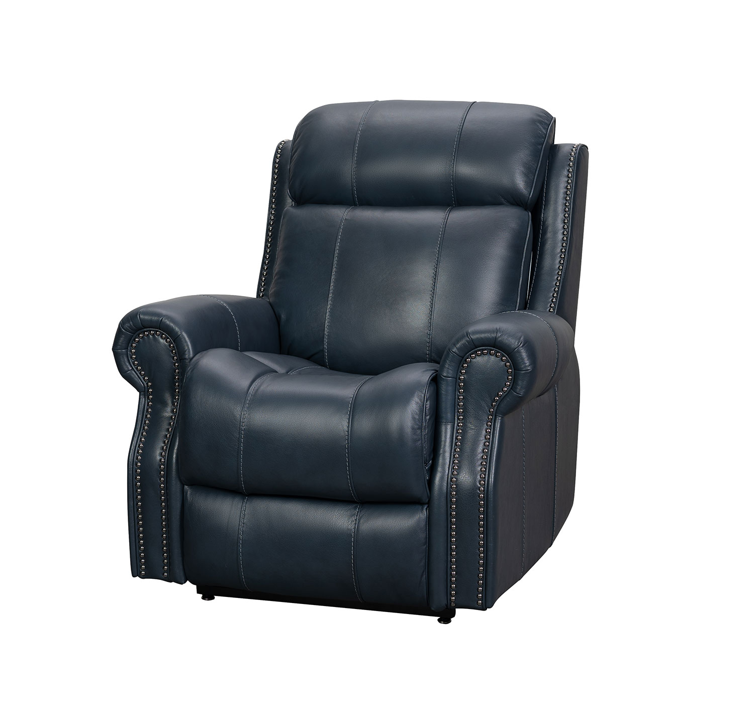 Barcalounger Langston Lift Chair Recliner with Power Head Rest and Lumbar - Venzia Blue/Leather Match