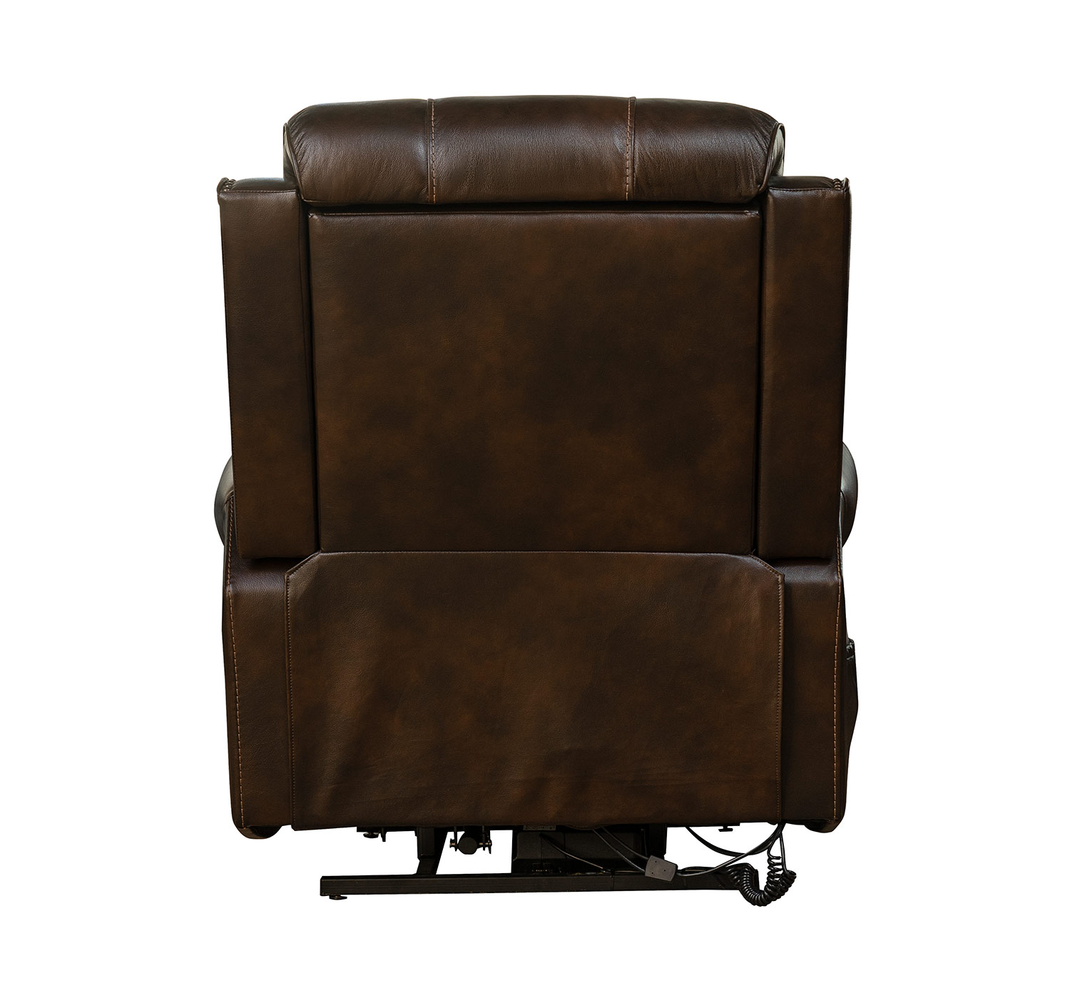 Barcalounger Langston Lift Chair Recliner with Power Head Rest and Lumbar - Tonya Brown/Leather Match