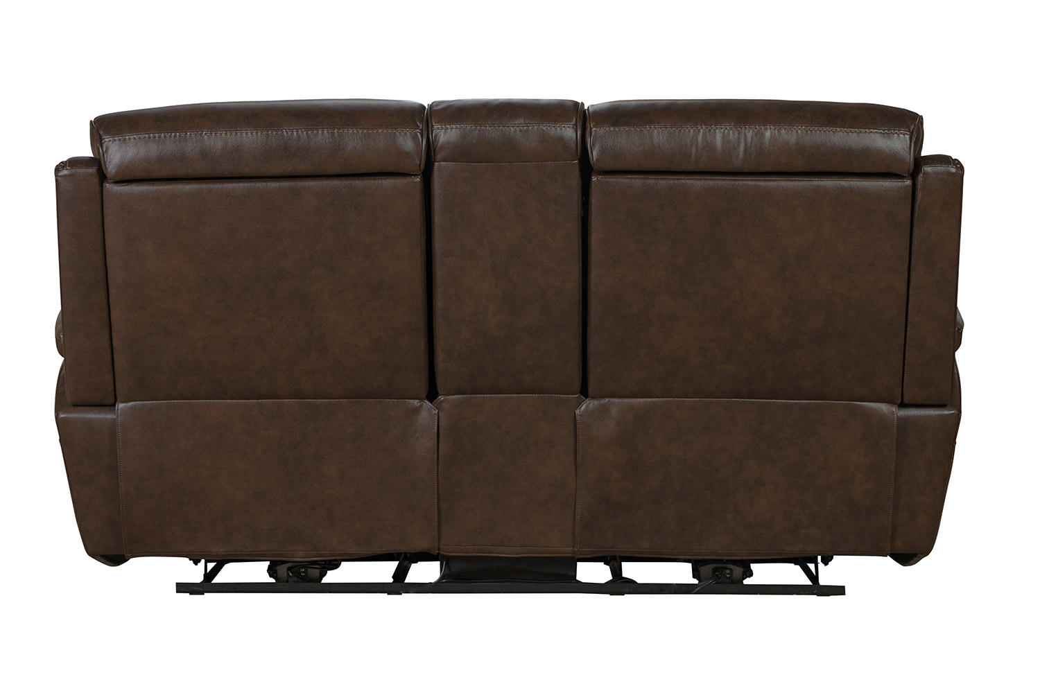 Barcalounger Sandover Power Reclining Console Loveseat with Power Head Rests and Lumbar - Tri-Tone Chocolate/Leather match