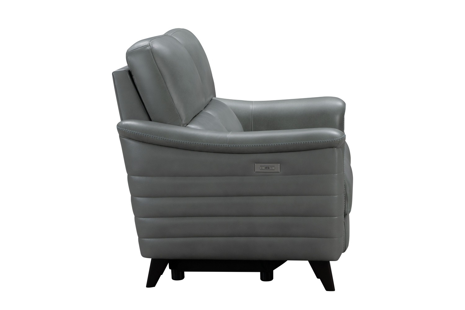 Barcalounger Malone Power Reclining Loveseat with Power Head Rests - Antonio Green Gray/Leather Match
