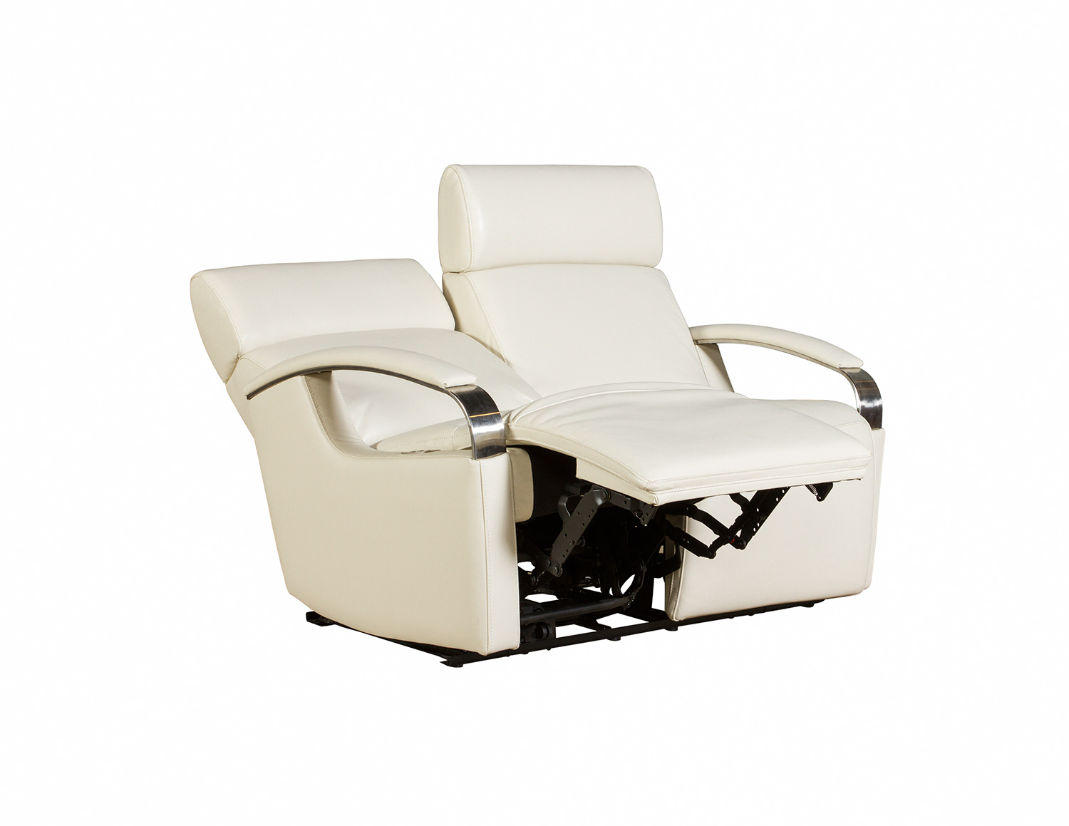 Barcalounger Cosmo Power Reclining Loveseat with Power Head Rests - Cashmere White/Leather Match