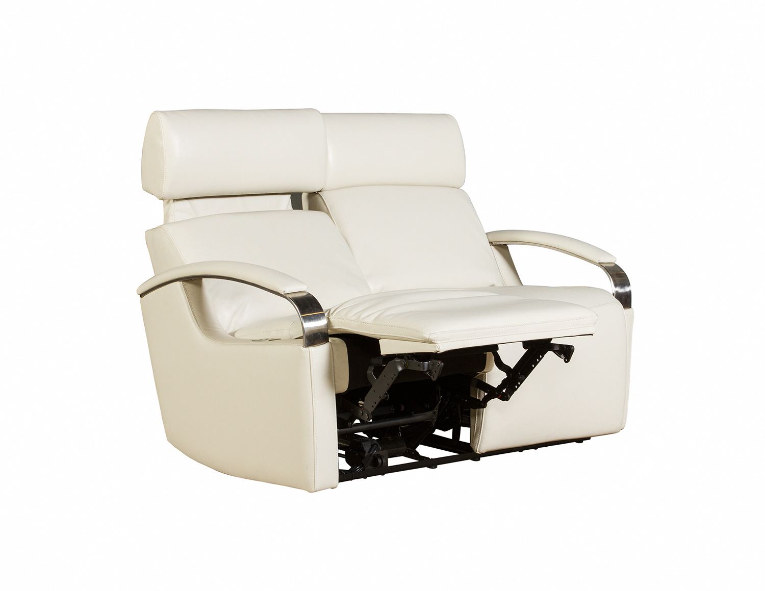 Barcalounger Cosmo Power Reclining Loveseat with Power Head Rests - Cashmere White/Leather Match