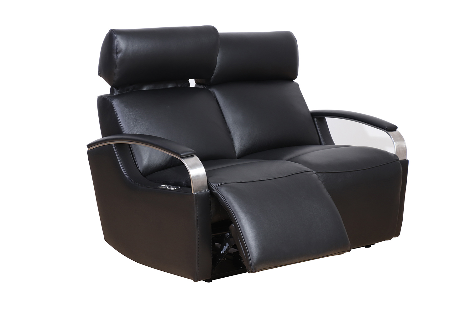 Barcalounger Cosmo Power Reclining Loveseat with Power Head Rests - Apollo Onyx/Leather Match