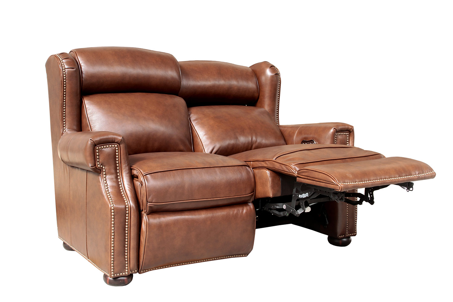 Barcalounger Benwick Power Reclining Loveseat with Power Head Rests - Shoreham Chocolate/All Leather