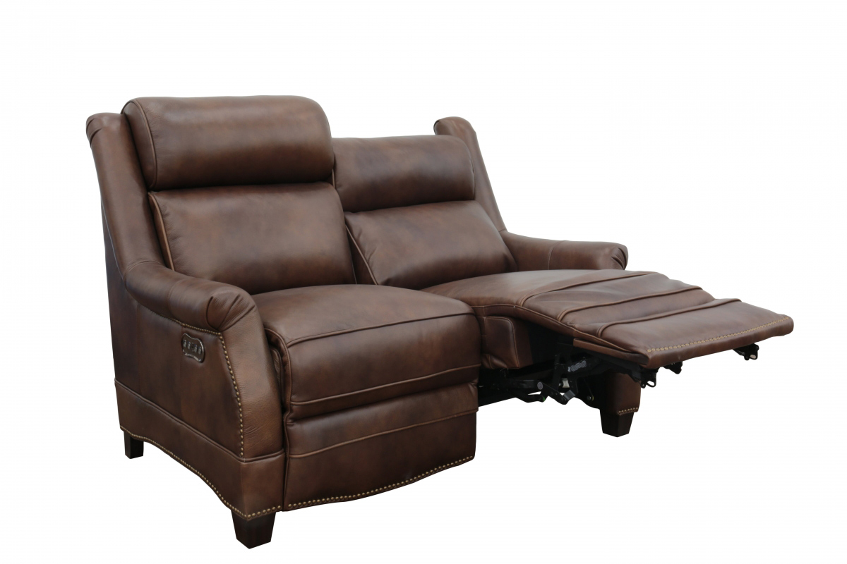 Barcalounger Warrendale Power Reclining Loveseat with Power Head Rests - Worthington Cognac/All Leather