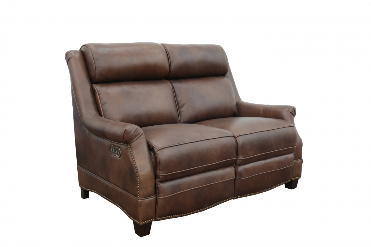 Barcalounger Warrendale Power Reclining Loveseat with Power Head Rests - Worthington Cognac/All Leather